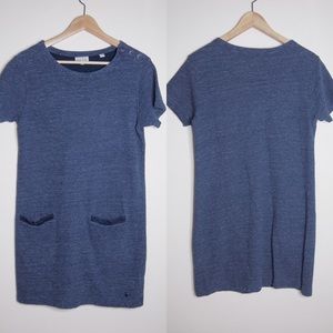 Jack Wills Heather Blue T-Shirt Dress with Pockets